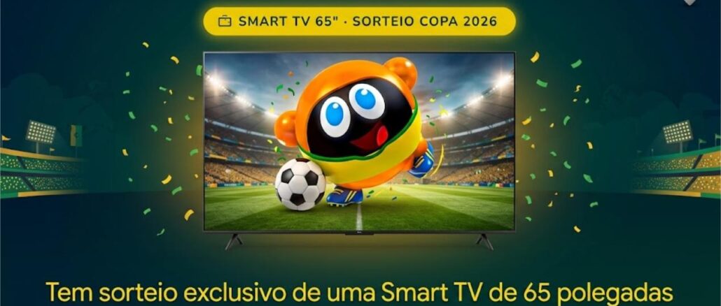 Promoção Copa Telemidia 2026 — sorteio de Smart TV 65 polegadas para clientes