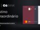 Cartões C6 Bank em destaque ao lado do logotipo da Mastercard e o texto "Destino Extraordinário", com chamada para acesso ao site promodestinoextraordinario.com.br