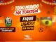 Banner promocional da campanha Todo Mundo na Torcida dos Verona Supermercados, com tema futebolístico e chamada para o aplicativo Clube+ Verona, destacando a mecânica Chute a Gol disponível no app a partir do dia 08/06.