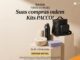 Anúncio do sorteio de Kits PACCO do Amazonas Shopping, com imagem de garrafa térmica, potes de comida e bolsa térmica sobre pedestais em tons de bege, válido de 15 a 30 de junho.