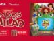 Banner promocional da Visa e Bradesco com fundo vermelho apresentando a promoção Amigos em Milão junto a personagens do filme Toy Story 5 e informações sobre prêmios.