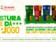 Peça publicitária da promoção Mistura que Dá Jogo, da Açúcar Guarani, exibindo quatro copos personalizados com estampa temática do Brasil em verde, vermelho, azul e dourado, acompanhada de chamada para cadastro de cupom fiscal e participação em sorteios de camisas oficiais da seleção brasileira.