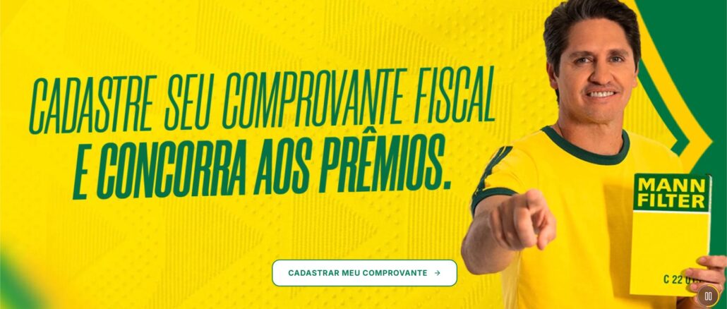 Promoção Peça por MANN-FILTER Promoção Peça por MANN-FILTER — cadastre seu comprovante fiscal e concorra a TVs, camisas e combustível em sorteios semanais até 31/07/2026.