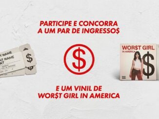 Banner da promoção Slayyyter Wor$t Girl In America sorteando par de ingressos e vinil do álbum