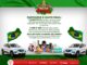 Banner promocional da campanha Sorte Real é na Total com temática de futebol, exibindo dois carros brancos, diversos produtos de farmácia e instruções de participação.