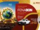 Peça publicitária da FENABON 2026, feira agropecuária promovida pela BN Nutrição Animal, com sorteio de uma Saveiro Flex 0km para compras acima de R$5.000,00, válida de 01/05 a 22/08/2026.