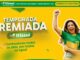 Banner da promoção Temporada Premiada Rissul Supermercados, com dois torcedores com o rosto pintado nas cores do Brasil celebrando animados ao lado do título da promoção e do slogan "Ganhadores todos os dias, em todas as lojas!".