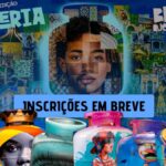 Arte promocional da 6ª edição da Galeria Consigaz 2026, tema Brasil que Abraça, com rosto mestiço central em mosaico cultural brasileiro, botijões de gás pintados por artistas e faixa inscrições em breve.