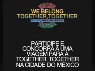Arte de divulgação do concurso Together, Together Tour, do cantor Harry Styles, com viagem para a Cidade do México, patrocinado pela American Express