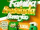 Arte promocional da campanha Família Premiada Bonerjão em tons verde e laranja, com vale-compras de R$1.000,00 e mascote feminina ao lado do logotipo Bonerjão.