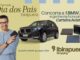 Banner da promoção Dia dos Pais Ibirapuera Shopping mostrando um homem sorridente segurando uma carteira, ao lado de um carro BMW X1 preto e três modelos de carteiras de couro, com texto sobre concorrer a um BMW X1 e ganhar uma carteira Aviator na hora