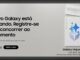 Banner promocional da Samsung anunciando o evento Galaxy Unpacked, com convite digital ilustrado e chamada para cadastro no lançamento do novo Galaxy.