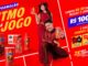 Banner da Promoção Ritmo que Dá Jogo Nescau, com Ana Castela e DJ Pedro Sampaio em fundo vermelho, ao lado de produtos da linha Nescau e informações sobre prêmios de até R$100 mil em certificado de barra de ouro.