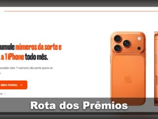 Página da promoção Rota dos Prêmios Mobilize Insurance com iPhone 17 Pro Max laranja sorteado todo mês
