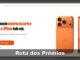 Página da promoção Rota dos Prêmios Mobilize Insurance com iPhone 17 Pro Max laranja sorteado todo mês