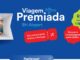 Banner da promoção Viagem Premiada BH Airport, com casal em selfie durante viagem, avião estilizado e destaques em vermelho e verde informando que compras de R$150 valem um número da sorte para concorrer a duas passagens para Lisboa