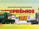 Banner promocional da campanha Caminhão de Prêmios do Aniversário de 49 Anos dos Supermercados Calvi, com sorteio em 12 de outubro de 2026, exibindo eletrodomésticos e eletrônicos como prêmios.