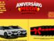 Banner da promoção Aniversário Mega Box Premiado, com prêmios de 2 automóveis Renault Kardian Authentic 1.0 Turbo Automático 0km e 6 TVs de 65 polegadas, com sorteios em 08/08, 15/08 e 22/08.