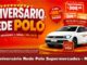 Banner da promoção Aniversário Rede Polo Supermercados no Rio Grande do Sul, com VW Polo 0km e vales-compra de R$100,00, R$200,00 e R$300,00 a cada R$150,00 em compras.