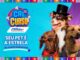 Banner do concurso Cãocurso Condor com três cachorros estilizados — um pastor australiano com cartola, um dachshund com óculos de sol e gravata borboleta, e um vira-lata com coleira — sobre fundo azul turquesa com a frase "Seu pet é a estrela da nossa passarela".