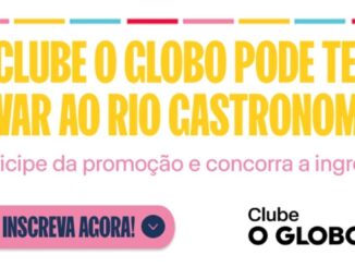 Banner da promoção do Clube O Globo para concorrer a ingressos do Rio Gastronomia 2026, com chamada para inscrição.