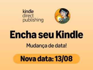 Banner da promoção Encha seu Kindle 2026, organizada pelo Kindle Direct Publishing, com nova data: 13 de agosto.