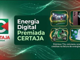 Banner da promoção Energia Digital Premiada Certaja, com prêmios como TVs, celulares, scooter e créditos na fatura de energia elétrica.