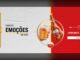 Banner promocional da Amstel Lager com fundo dividido em branco e vermelho, exibindo garrafa e copo da cerveja, logotipo da CONMEBOL Libertadores e chamada para cadastro.