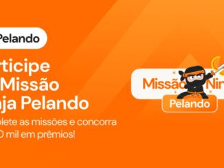 Banner laranja da Missão Ninja Pelando com personagem ninja e chamada para concorrer a R$10 mil em prêmios em agosto de 2026.