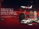 Banner promocional da plataforma Nação Prêmios do Flamengo, com jogadores do clube em uniforme rubro-negro, um avião com a logo do Flamengo, uma caminhonete customizada, um moletom oficial e o estádio ao fundo.
