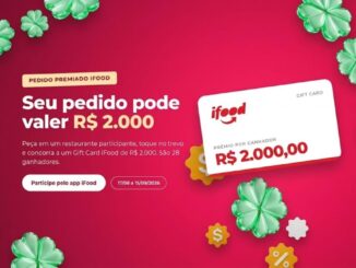 Banner da promoção Pedido Premiado iFood com Gift Card de R$2.000,00 por ganhador, válida de 17/08 a 15/09/2026.