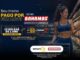 Peça publicitária da promoção Bahamas Rondon Pacheco com SmartFit: concorra a 10 bolsas de 1 ano de academia grátis. A cada R$50 em compras, ganhe 1 cupom. Campanha válida de 1/09 a 22/12/2026, com sorteio em 24/12/2026.