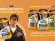 Ronaldinho Gaúcho segura um aparelho de barbear BIC Flex3 e aponta para ele, ao lado de embalagens dos modelos Flex3 Recarregável, Flex3 e Flex3 Sensitive, com a oferta "Barbear extra suave ou seu dinheiro de volta"