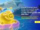 Banner da promoção Cofrinho BB: personagem porquinho dourado em boia, com navio de cruzeiro ao fundo, divulgando sorteio de cabine no cruzeiro Dominguinho em Alto-Mar para quem investe no Banco do Brasil.