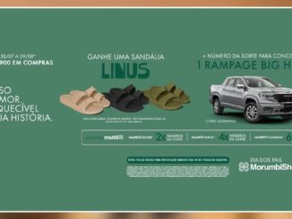 Banner da promoção Dia dos Pais do MorumbiShopping: ganhe uma sandália Linus e concorra a uma Rampage Big Horn com compras a partir de R$900, de 30/07 a 09/08.