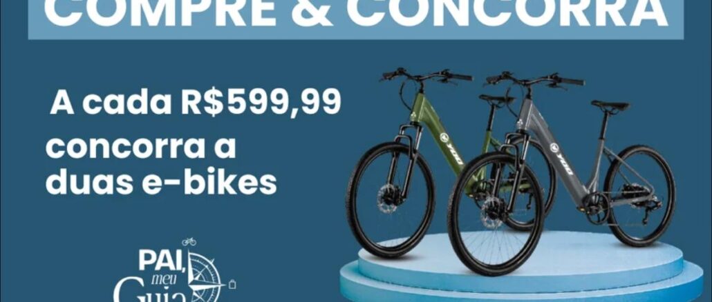 Banner da promoção Pai, Meu Guia da Essential Parfums: a cada R$599,99 em compras, concorra a duas e-bikes