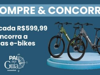 Banner da promoção Pai, Meu Guia da Essential Parfums: a cada R$599,99 em compras, concorra a duas e-bikes