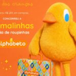 Banner da promoção Minha Malinha Alphabeto para o Dia das Crianças: comprou R$289 em compras e concorreu a 30 malinhas cheias de roupinhas.