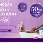 Banner da Promoção Monange Banho de Hidratação: compre R$35 em produtos e receba de volta em cartão virtual, além de concorrer a R$50 mil no sorteio final.