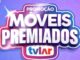 Banner da Promoção Móveis Premiados TVLAR com logotipo em letras brancas sobre fundo roxo e rosa degradê.