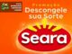 Banner da Promoção Seara Descongele sua Sorte, com logotipo da marca em vermelho e amarelo sobre fundo laranja vibrante.