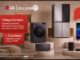 Banner da promoção Casa LG em parceria com o Shopping Palladium de Curitiba, exibindo eletrodomésticos e eletrônicos LG como prêmios: Geladeira Instaview, Lava e Seca, Micro-ondas, Soundbar e Smart TV 85".