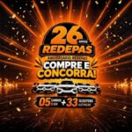 Promoção Aniversário 26 Anos Redepas — Compre e Concorra a 5 carros 0 km e 33 scooters elétricas no interior de São Paulo.