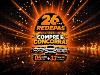 Promoção Aniversário 26 Anos Redepas — Compre e Concorra a 5 carros 0 km e 33 scooters elétricas no interior de São Paulo.