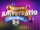 Arte comemorativa do Super Aniversário GoodBom 94 Anos, com balões coloridos e fundo roxo iluminado.