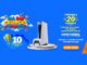 Banner da campanha Dia das Crianças do Shopping Aricanduva, com prêmios de 10 PlayStation 5 Slim e 10 triciclos elétricos drift infantil, a cada R$300 em compras até 13/10.