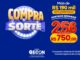 Banner da campanha Compra da Sorte da Rede Gecon Materiais para Construção, com mais de R$190 mil em prêmios, sorteios semanais de 256 vale-compras de R$750,00 e um casal sorridente segurando cédulas de dinheiro.