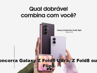 Promoção Samsung Galaxy Dobráveis: concorra a um Galaxy Z Fold8 Ultra, Z Fold8 ou Z Flip8. Válida de 14/09 a 04/10.