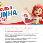 Banner do Concurso Tekinha 2026 da TekBond, com a boneca mascote de cabelos ruivos segurando ilustrações de si mesma, ao lado do texto comemorativo da 10ª edição do evento.