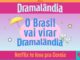 Banner da promoção Dramalândia da Netflix, com a frase "O Brasil vai virar Dramalândia" e o chamado "Netflix te leva pra Coreia".